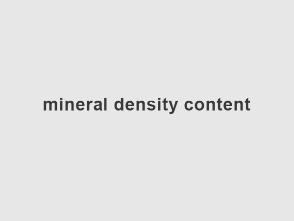 mineral density content