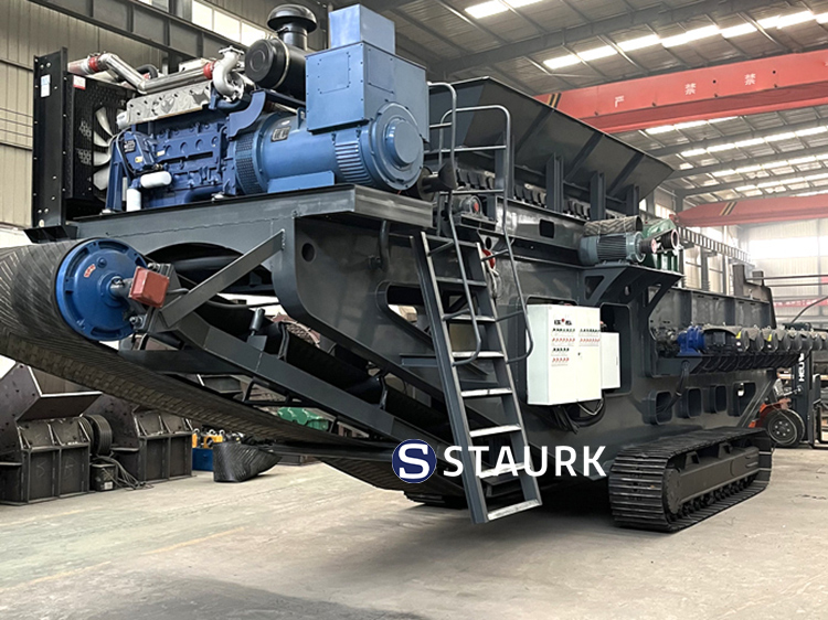 China roller screen separator sorting for coal mine stone soil mud - staurk