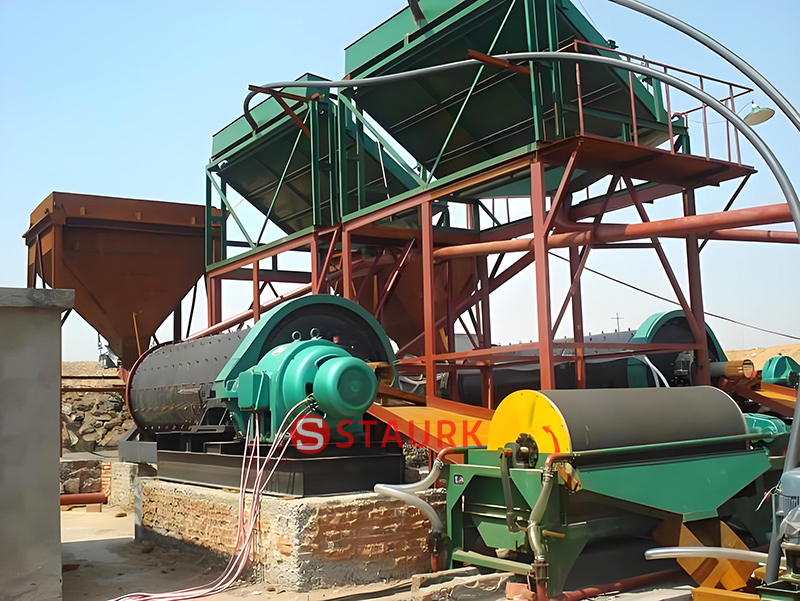 Dry / Wet Magnetic drum separator working site